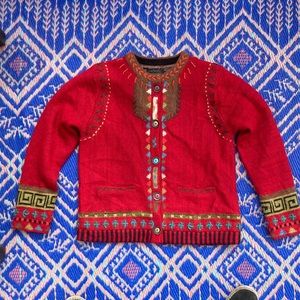 Icelandic style sweater size medium. Cardigan, button front.